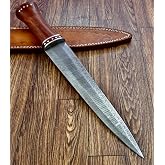 REG-214, Custom Handmade Damascus Steel 15.5 Inches Dirk Blade Knife