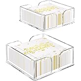 PITBVO Transparent Acrylic Napkin Holder Clear Guest Paper Disposable Hand Towel Dispenser Tray Organizer For Table Home Kitchen Restaurant and Hotel Business