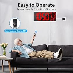 Xflyee [Oversized] 18" Large Digital Wall Clock