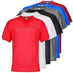 Aumudle Men Blank Plain Football Jersey Practice