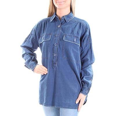 max studio denim dress Max Studio womens Maxi Shirt Dress, XL, Blue