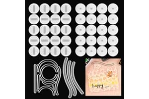BAOFALI 42Pcs/Set Gliders for Slider Cards Rotating Sliding Gliders With Rotating ,Sliding Cutting dies Double Sided Adhesive Circles for Card Making DIYScrapbooking Arts Projects Handmade Scrapbooking Tools