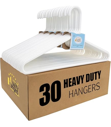 Amazon.com: Honey-Can-Do HNG-01523 White Plastic Hangers 15-ct