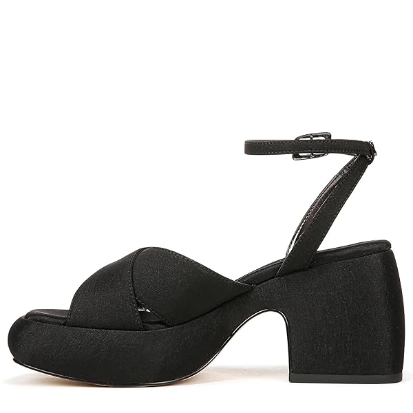 CIRCUS NY BY SAM EDELMAN WOMEN’S ISADORA HEELED SANDAL, BLACK SATIN, 8.5