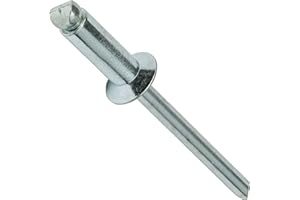 Steel Pop Rivets 1/8" x 1/4" Flat Countersunk Head Blind 4-4 Gap .188" - .250" Quantity 100 by Fastenere