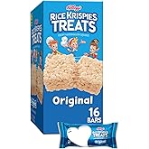 Rice Krispies Treats Crispy Marshmallow Squares, Kids Snacks, Cereal Bars, Original, 12.4oz Box (16 Bars)