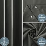 Furlinic Shower Curtain 120x200cm Mould Proof Waterproof Polyester Dark Grey 8 view 3