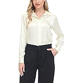 Women's Silk Blouse 100% Mulberry Silk Long Sleeves Shirt