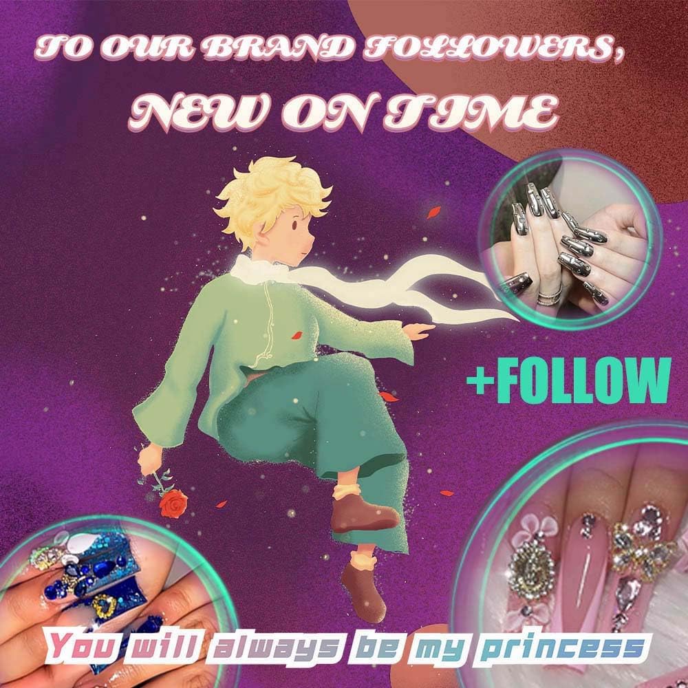 QQPPOLIU Buttterfly Press on Nails Medium Almond Fake Nails Brown Press on False Nails with Butterfly and Striped Design Fall Nails for Women 24pcs - Image 5