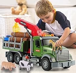 Timber Logging Truck w/ Functional Loading Crane