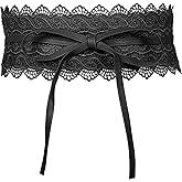 Manfnee Women Faux Leather Wrap Belt fashion wrap cinch belts Wide Waistband Belt for Dress