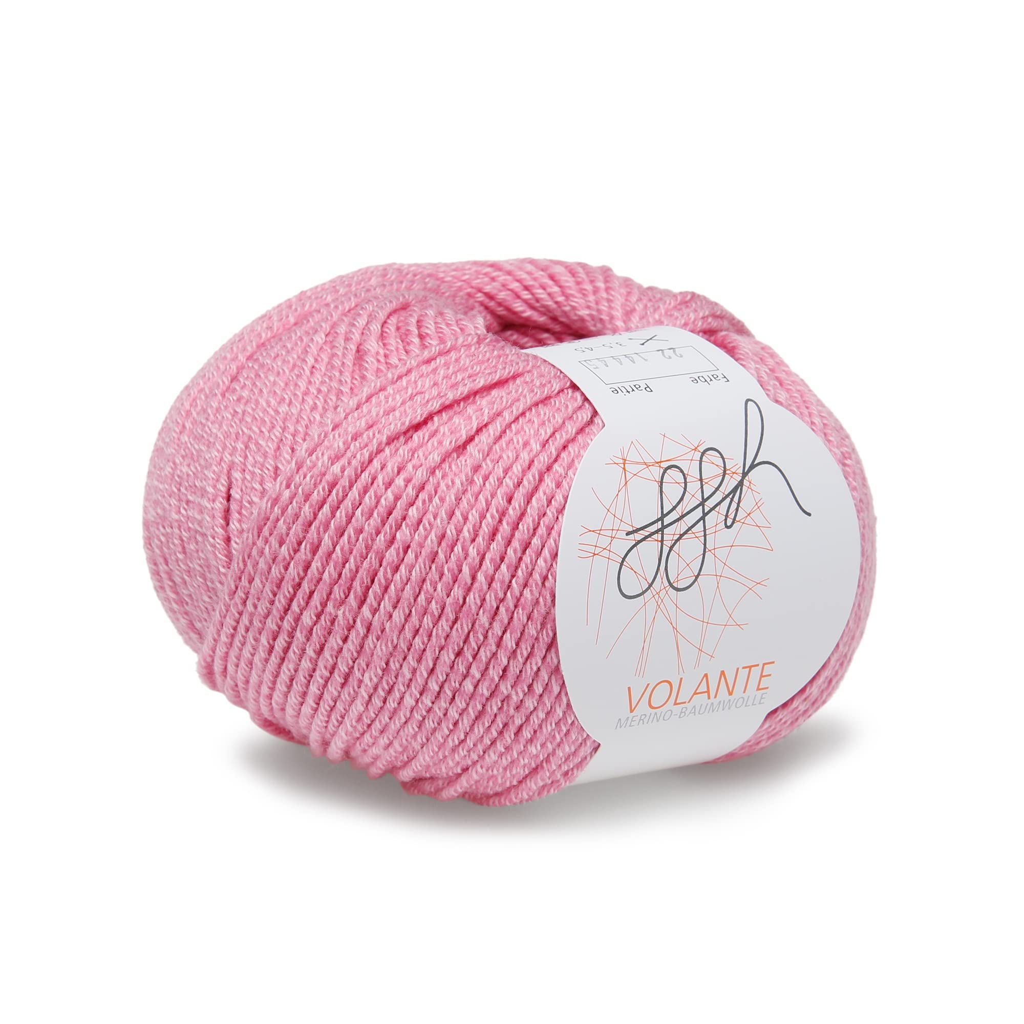 ggh Volante - 022 - Pink - Merino Wool with Cotton for Knitting and Crocheting