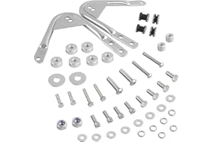NOVALLA Docking Hardware Kit for Trunk Box Fit for Harley Touring Accessories Street Glide Electra Glide Road King Road Glide Quick Release Chrome Hardware Set 1997-2008 (97-08)