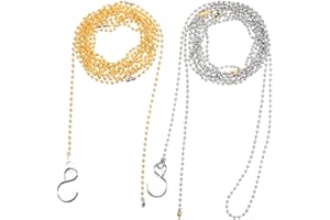 GRIRIW 2pcs Volleyball Net Measurement Chains Silver and Gold Volleyball Referee Equipment for Net Height Measurement Outdoor