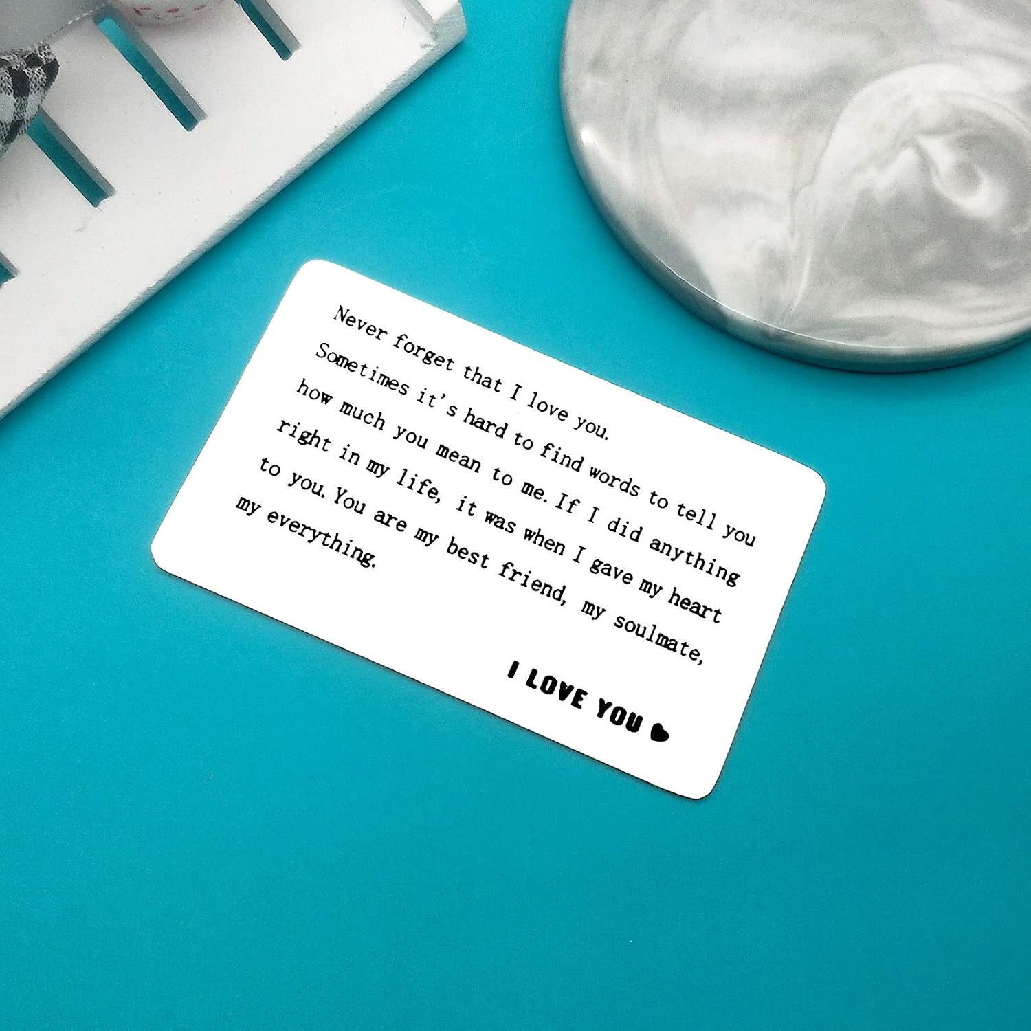 Valentines Day Gifts Anniversary Card Gifts for Boyfriend Husband Engraved Wallet Card for Him Christmas Birthday Gift I Love You Gift for Him Fiance - Image 4