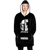 Disney Star Wars The Mandalorian Blanket Hoodie for Men Teens, Fleece Wearable Blanket with Hood, Baby Yoda, Gifts for Men
