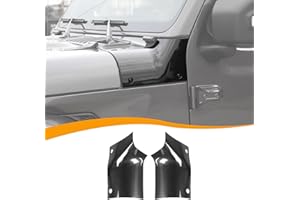 Hoolcar Cowl Body Armor Outer Corner Guards Hood Guard Cover Compatible with 2018-2023 Jeep Wrangler JL JLU & Gladiator JT, Carbon Fiber