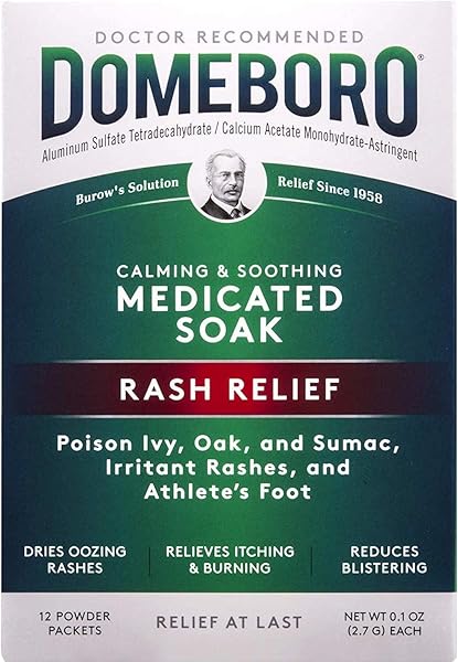 DOMEBORO SOOTHING SOAK RASH RELIEF POWEDER PACKETS, 12 EA (PACK OF 10)