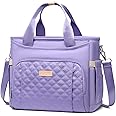 AIJIEKE Insulated Lunch Bag for Women, Lunch Box, Lunch Tote for Work, Large Leak Proof Cooler Bag with Removable Strap, Adult Reusable Lunchbag for Picnic Office Beach, Light Purple