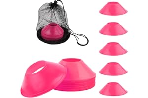 25pcs Soccer Cones for Training, Mini Football Practice Cones with Mesh Bag Flexible Agility Field Markers Disc for Football 