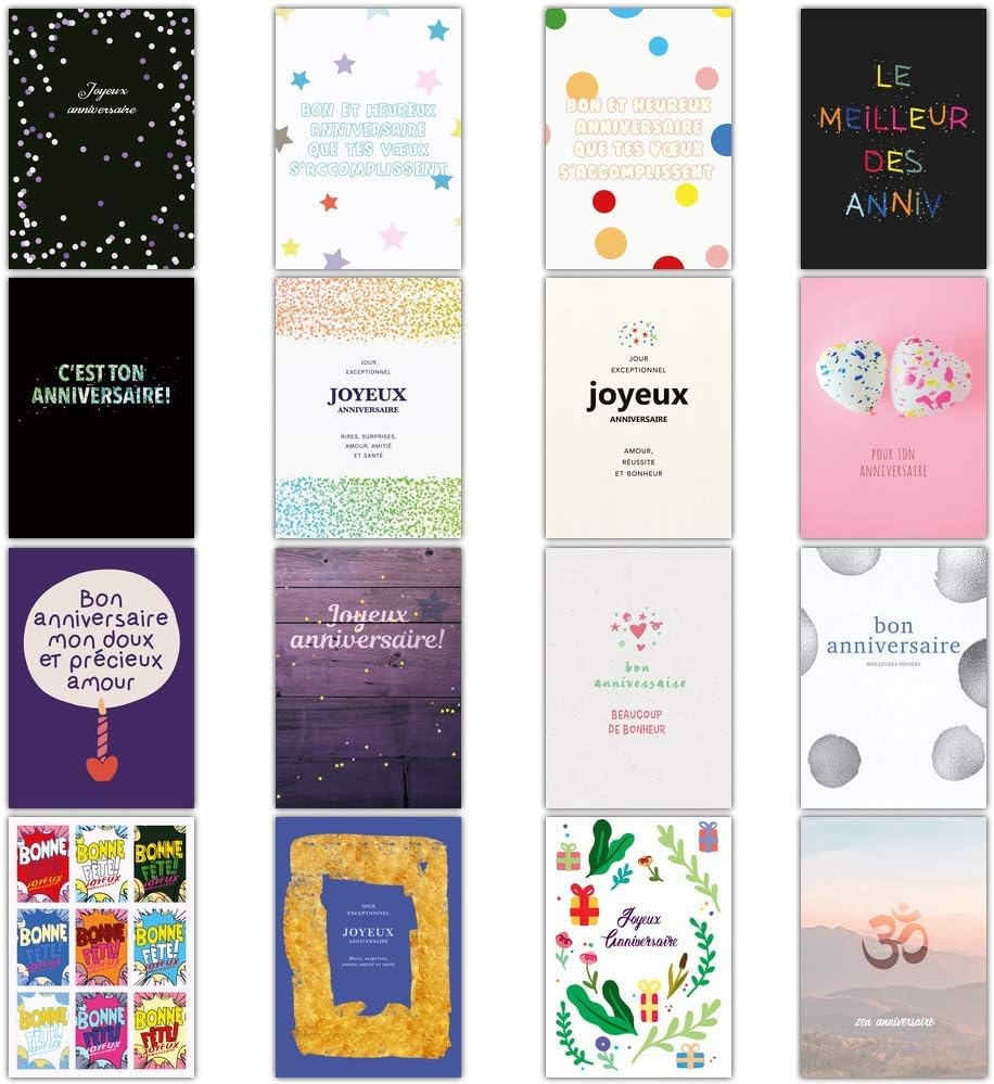 Papeterie 3 Formats Dispos Carte Joyeux Anniversaire Lot De 16 Cartes Differentes Format Carte Postale Belle Carte Joyeux Anniversaire Fournitures De Bureau Hotelaomori Co Jp Papeterie 3 Formats Dispos Carte Joyeux Anniversaire Lot De 16 Cartes Differentes Format Carte Postale Belle Carte Joyeux Anniversaire Fournitures De Bureau Hotelaomori Co Jp