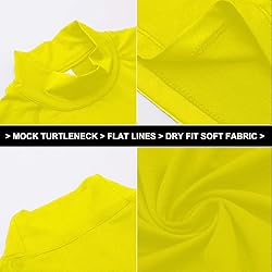Mens Yellow Compression Shirt Long Sleeve Athletic