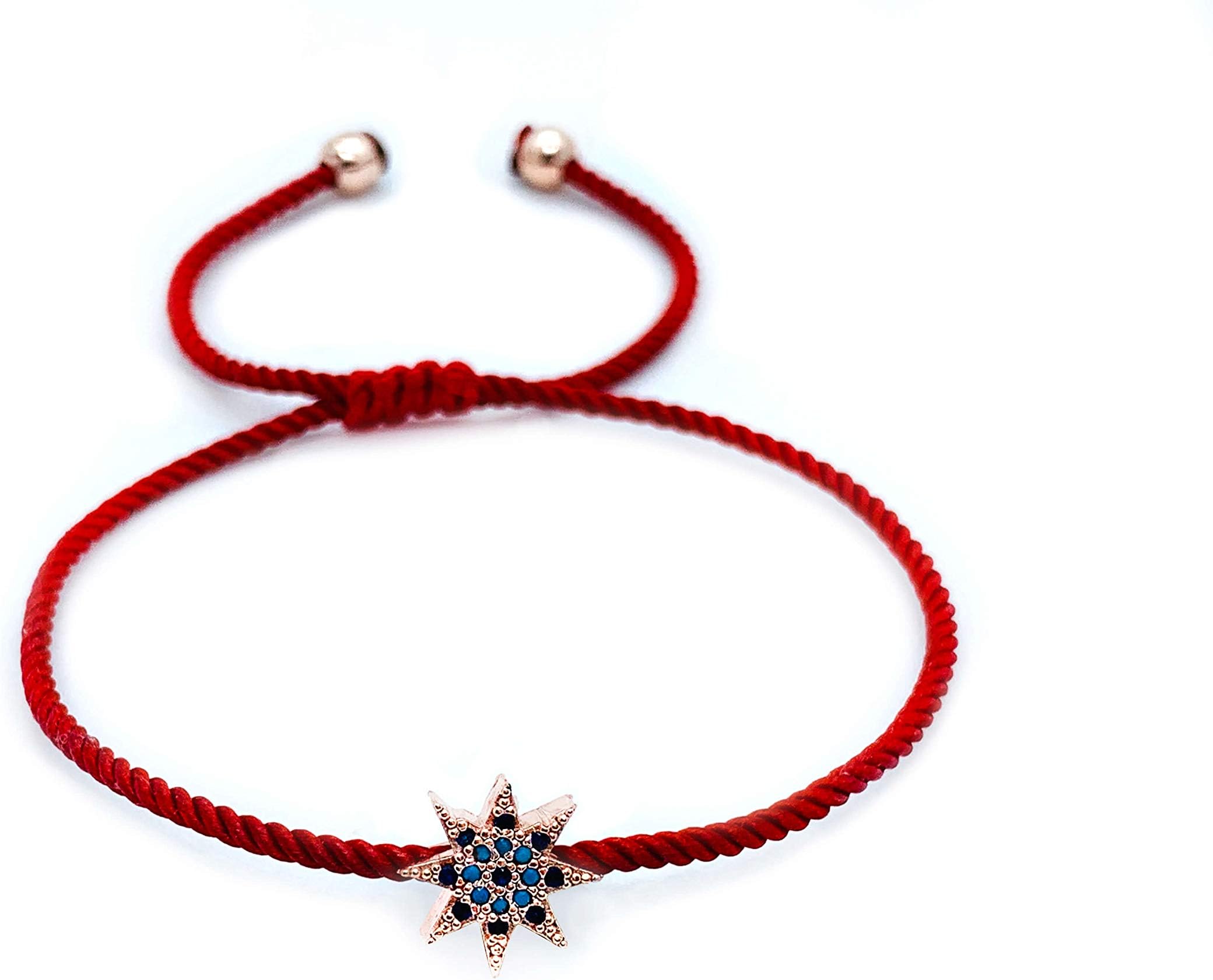 Handmade Adjustable String Star Bracelet for Women I Red, Blue, Black Braided String I