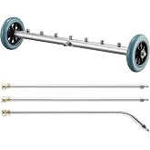 RIDGE WASHER Pressure Washer Undercarriage Cleaner, 24 Inch, 4000 PSI | Undercarriage Car Washer, Under Car Pressure Washer Attachment with 3 Pcs Extension Wand