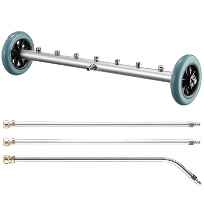 RIDGE WASHER Pressure Washer Undercarriage Cleaner, 24 Inch Undercarriage Car Washer, Under Car Pressure Washer Attachment with 3 Pcs Extension Wand, 4000 PSI