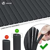 VOUNOT PVC Privacy Screen 1000 x 500 cm Grey Reinforced Outdoor Fence view 2