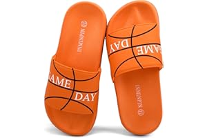INMINPIN Kids Boys Girls Ball Sprots Slides Sandals Ultra Comfortable Beach Pool Shower Shoes House Slide Indoor Outdoor for Sports Fan