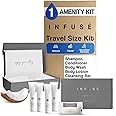 Infuse Amenity Kit | Hotel Bulk Toiletries | 1 oz Shampoo, Conditioner, Lotion, Body Wash, Cleansing Bar Soap for Guest Hospitality Vacation Rentals | 1 Set/Case