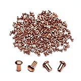 MroMax 200Pcs M2 Round Head Copper Solid Rivets