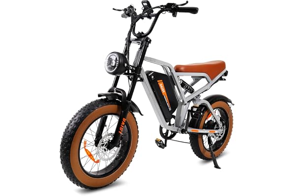 BEMMY Bicicleta Elétrica para Adultos 1000W(Pico de 1500W), Pneu Largo de 20x4”, Bicicleta Elétrica de Motocicleta de 7 Veloc