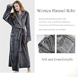 Oksun Women's Full Length Fleece Dressing Gown Plus Size Winter Warm Bathrobe view 4