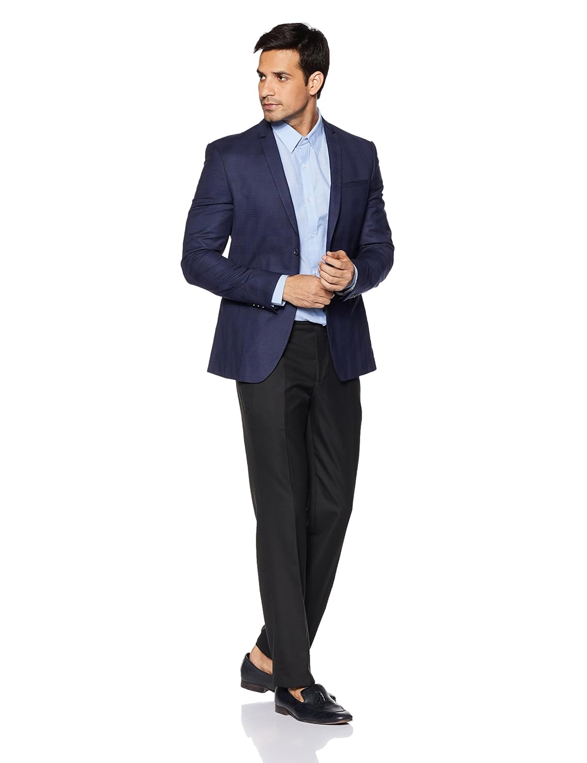 park avenue men's slim fit formal trousers