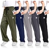 OCYMA Boys Sweatpants with Zip Pockets 5Pack Athletic Pants Mesh Joggers for Boys 5-24