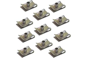 Micro Traders 20Pcs M5 Chimney U Nut Spire Clips Speed Fasteners Metal Bumper U Clips Zincification Fixings Panel For Motor V