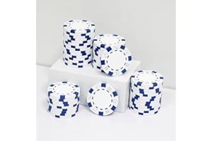 JIESITE 11.5 Gram Poker Chips ABS Monte Carlo Poker Chips Casino Grade Poker Chip for Texas Hold'em, Blackjack,Card Night Poker Games-Pack of 50