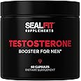 SEALFIT Testosterone Booster for Men. 5-in-1 Supplement with Boron, Tongkat Ali, Fadogia Agrestis, Stinging Nettle Root, and Saw Palmetto. for Energy Boost, Strength, & Muscle Recovery. 60 Capsules