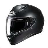 HJC C10 Solid Full Face Motorcycle Helmet (Semi Flat Black, Small)