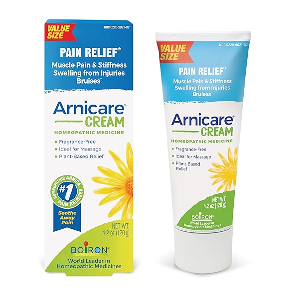 BOIRON ARNICARE CREAM NATURAL SOOTHING RELIEF FOR JOINT PAIN, MUSCLE PAIN, INFLAMMATION, SORENESS, AND BRUISES – FAST ABSORBING AND FRAGRANCE-FREE – 4.2 OZ