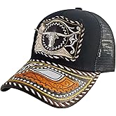 TOPACC Western Trucker Hat for Men Women Vintage Cowboy Country Hats Cute Baseball Cap for Western Outfit