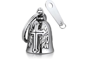Bandmax Motorcycle Keychain for Biker Stainless Steel Safe Driving Guardian Bells for Motorcycles