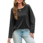 Cicy Bell Womens Oversized Long Sleeve T Shirts Casual Crewneck Trendy Tunic Tops 2025 Loose Fit Basic Tees
