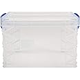 Storage Studios Super Stacker Storage Box-10.12"X7.5"X6.5" Clear/Blue Handles -SS37347