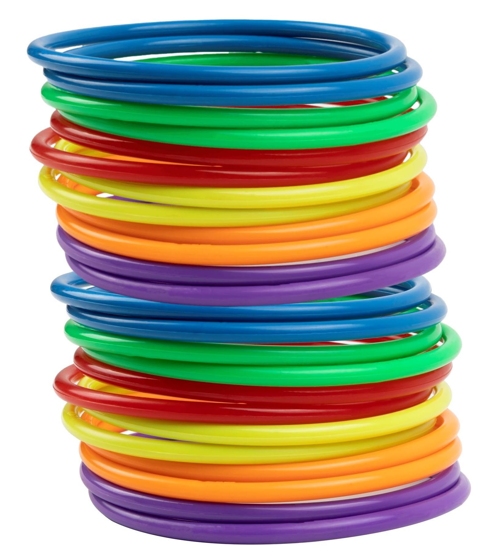 24 Piece Plastic Toss Rings Toys,Mini Throwing Rings Toss Hoops for Kids,Carnival Party Favo Rings Toss for Indoor Outdoor Sport Games for Speed and Agility Practice Game-7 inch