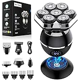 ETENTOUS Head Shavers for Bald Men, 2025 Upgraded Magnetic Head Shaver, Waterproof Wet/Dry Bald Head Shavers for Men, 6-in-1 Shaving Kit Electric Shaver
