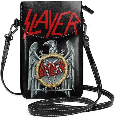 Amazon Co Jp メタル バンド スレイヤー 女性 ソフトレザー 多機能 ポーチ 収納 携帯電話 カード コイン 化粧品 斜め掛け マグネットスナップミニバッグ 学校 旅行 買い物に使える ホーム キッチン
