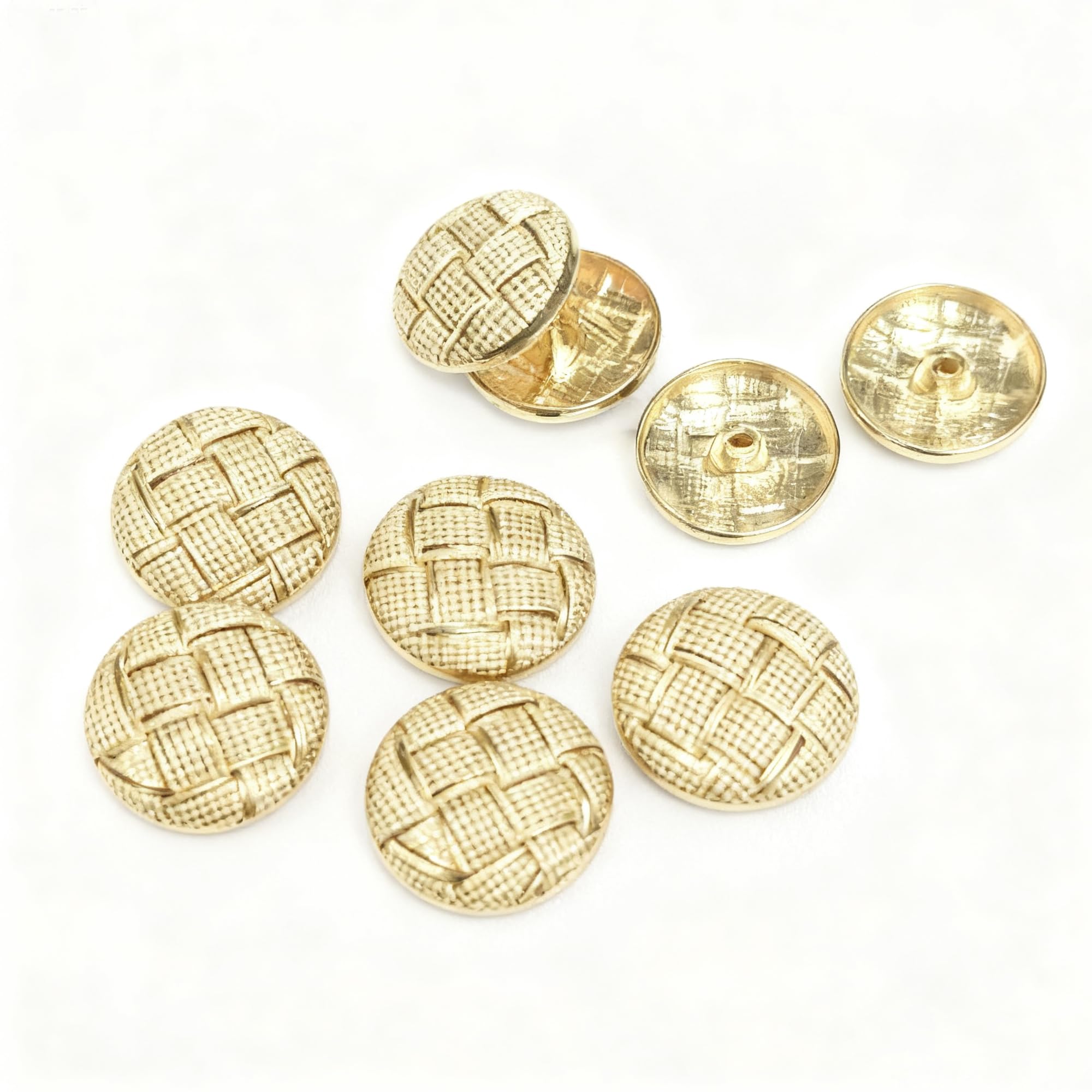 ftiemlovde 30 Novelty Brass Gold Buttons for Blazer ，Vintage Large Buttons Metal for Sewing Cardigan，Antique Decorative Pant Button for Crafting，Sparkly Jacket Button Women（F30 20 mm）